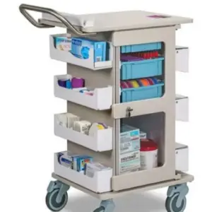 ProVisions Phlebotomy Cart, Ergo Push Handle, (3) Pull Out Drawers